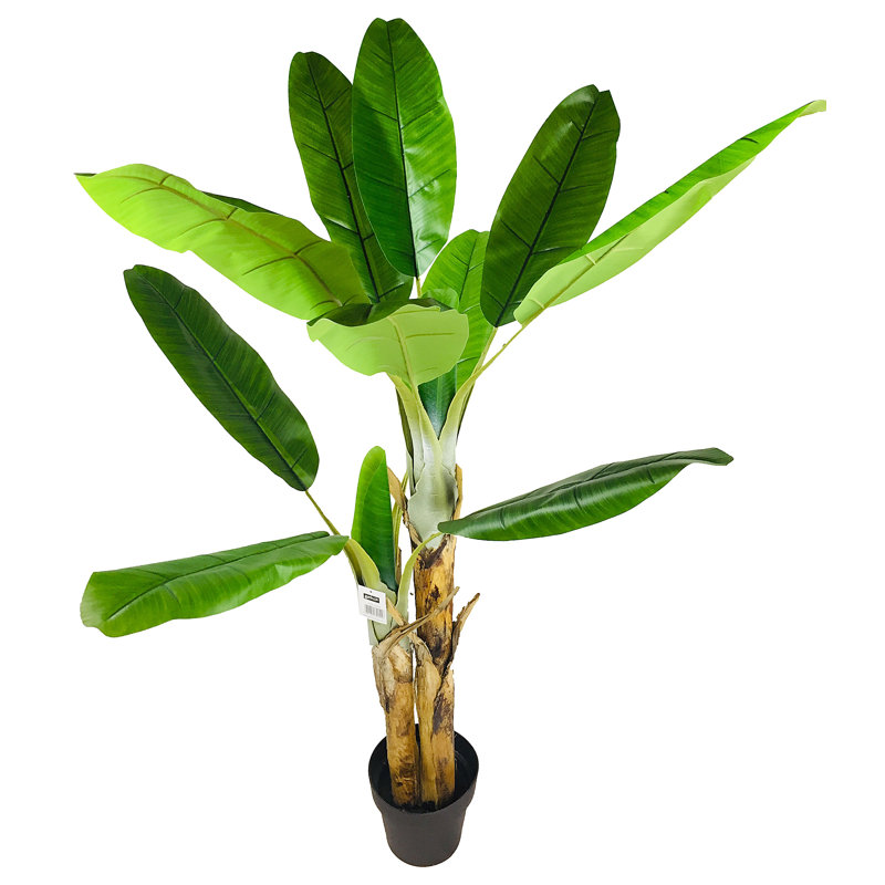 Bay Isle Home Artificial Floor Banana Leaf Tree in Pot & Reviews